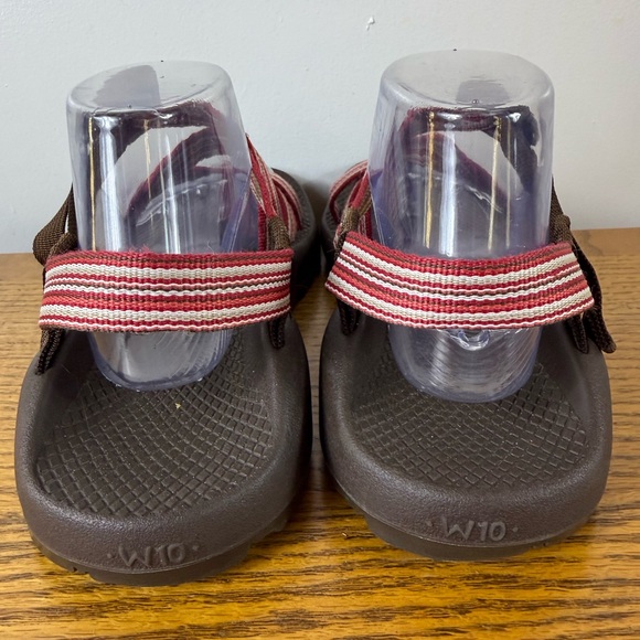 Chaco Vibram Womens Strappy‎ Sandals Size 10 Red White Outdoor Summer Beach - Picture 3 of 10